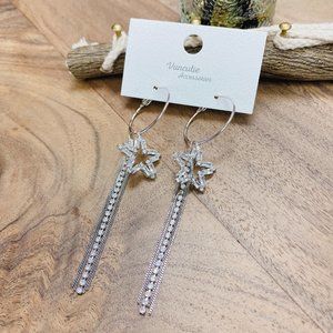 Star and Tassel Hoop Earrings